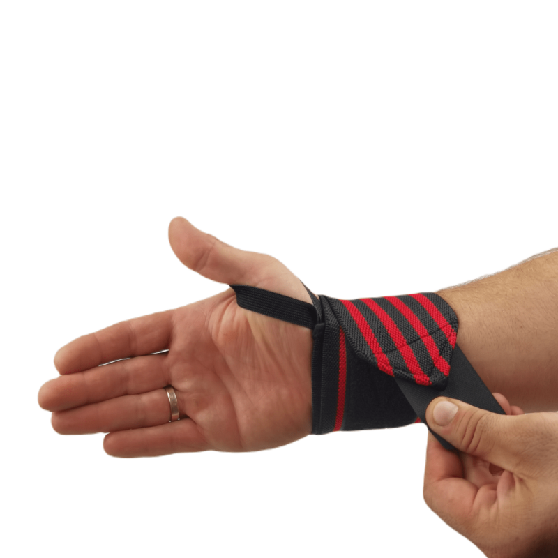 Stabilizator nadgarstka NettleTree STAB PRO 2 szt. | Usztywniacz treningowy i sportowy czerwono-czarny