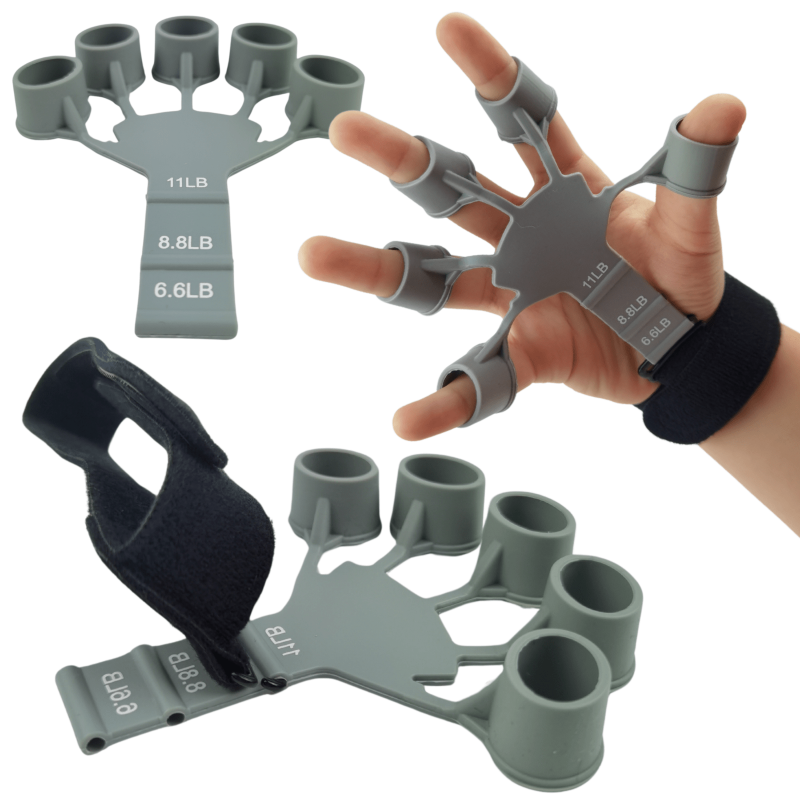 Finger Gripper – profesjonalny ściskacz do dłoni i palców szary 3-5kg