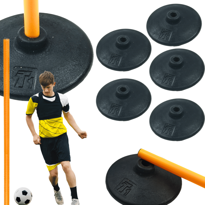 5x Podstawka Gumowa pod Laskę Treningową NettleTree XP25 Ø25mm | Stabilna Podstawa do Tyczek Sportowych
