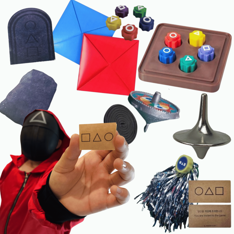 Zestaw gier Squid Game | Gonggi, Ddakji, bączek, gry koreańskie