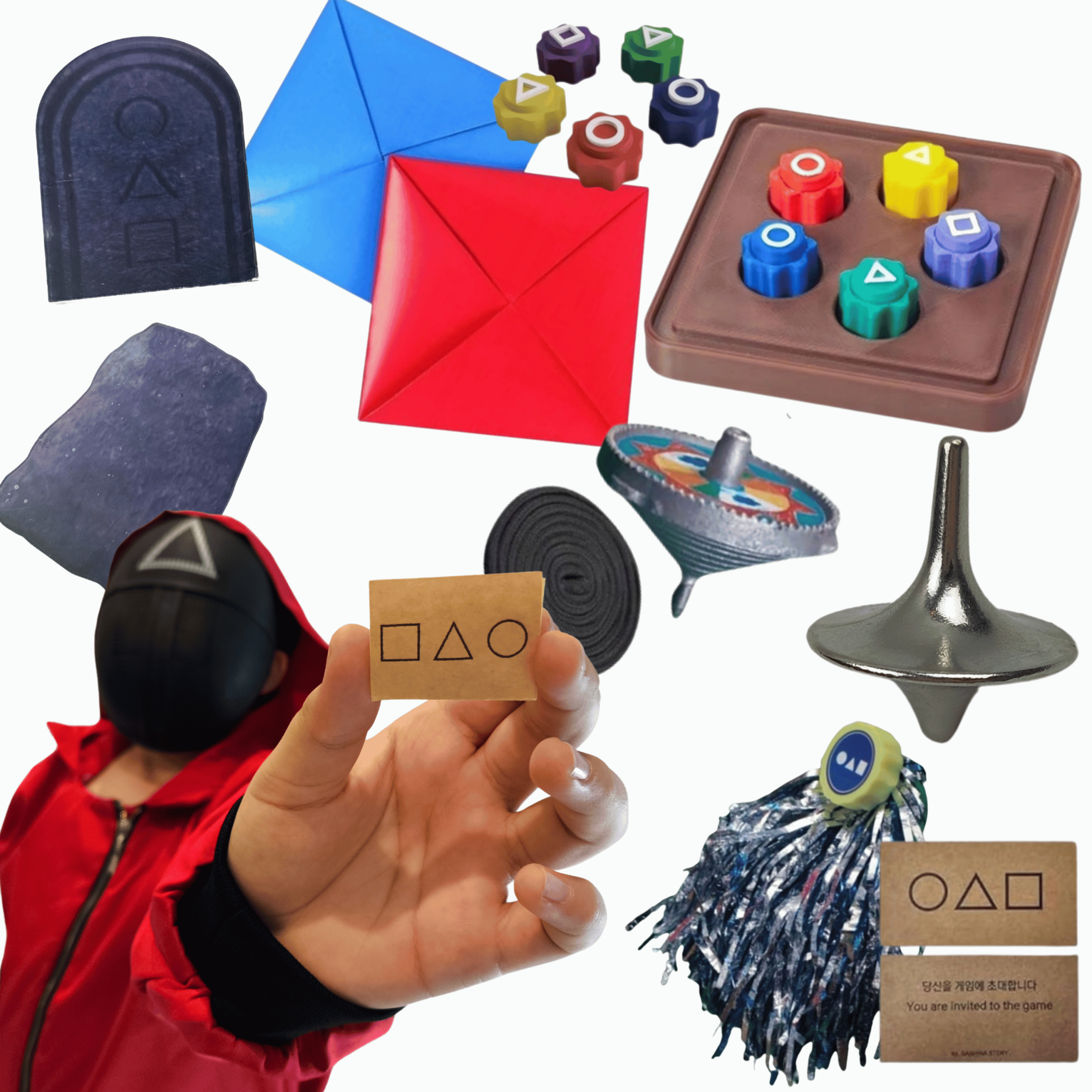 Zestaw gier Squid Game | Gonggi, Ddakji, bączek, gry koreańskie