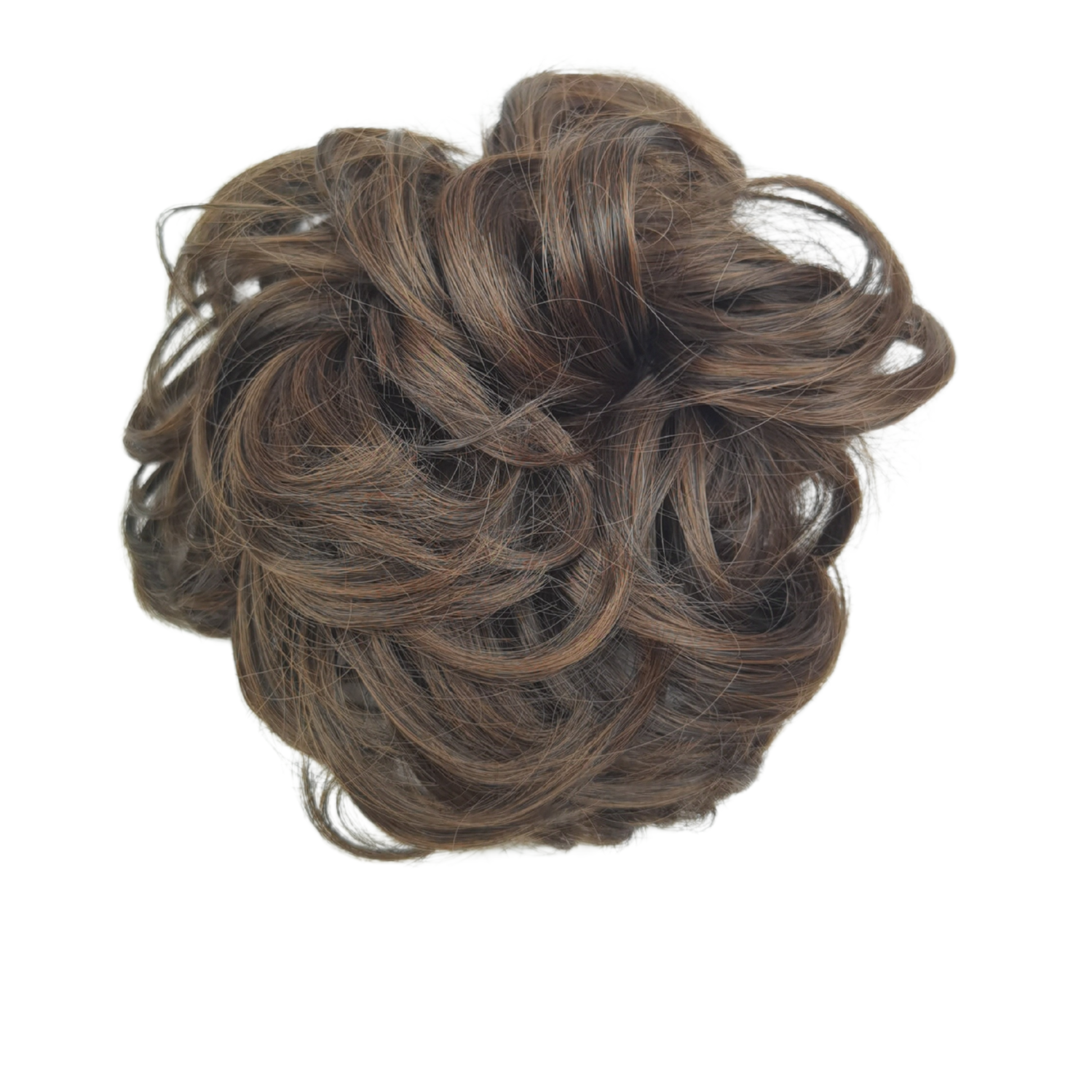 Messy Bun – gumka do włosów treska ciemny brąz, kręcona treska 35g - obrazek 2