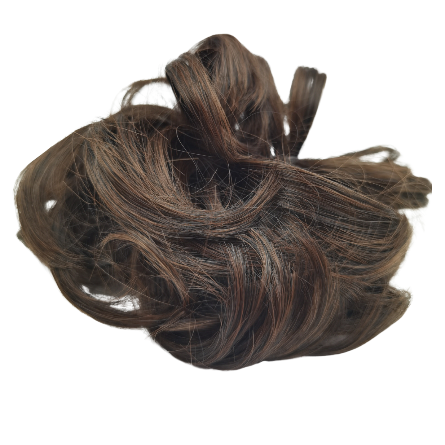 Messy Bun – gumka do włosów treska ciemny brąz, kręcona treska 35g