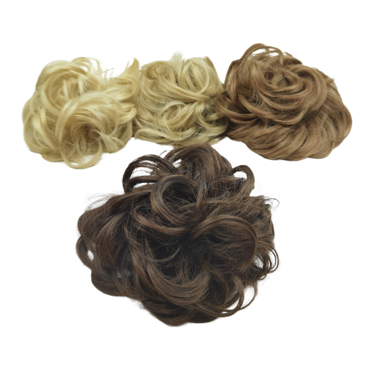 Messy Bun – gumka do włosów treska ciemny brąz, kręcona treska 35g - obrazek 5