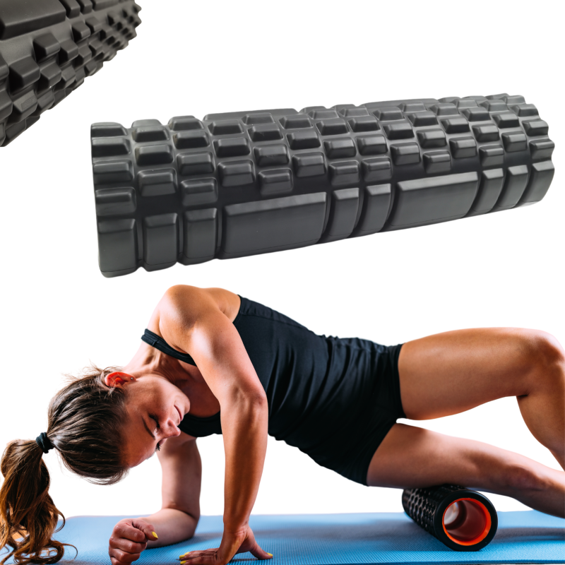 Wałek do masażu pleców i nóg 45 cm – Roller do rolowania mięśni, fitness, fizjoterapia