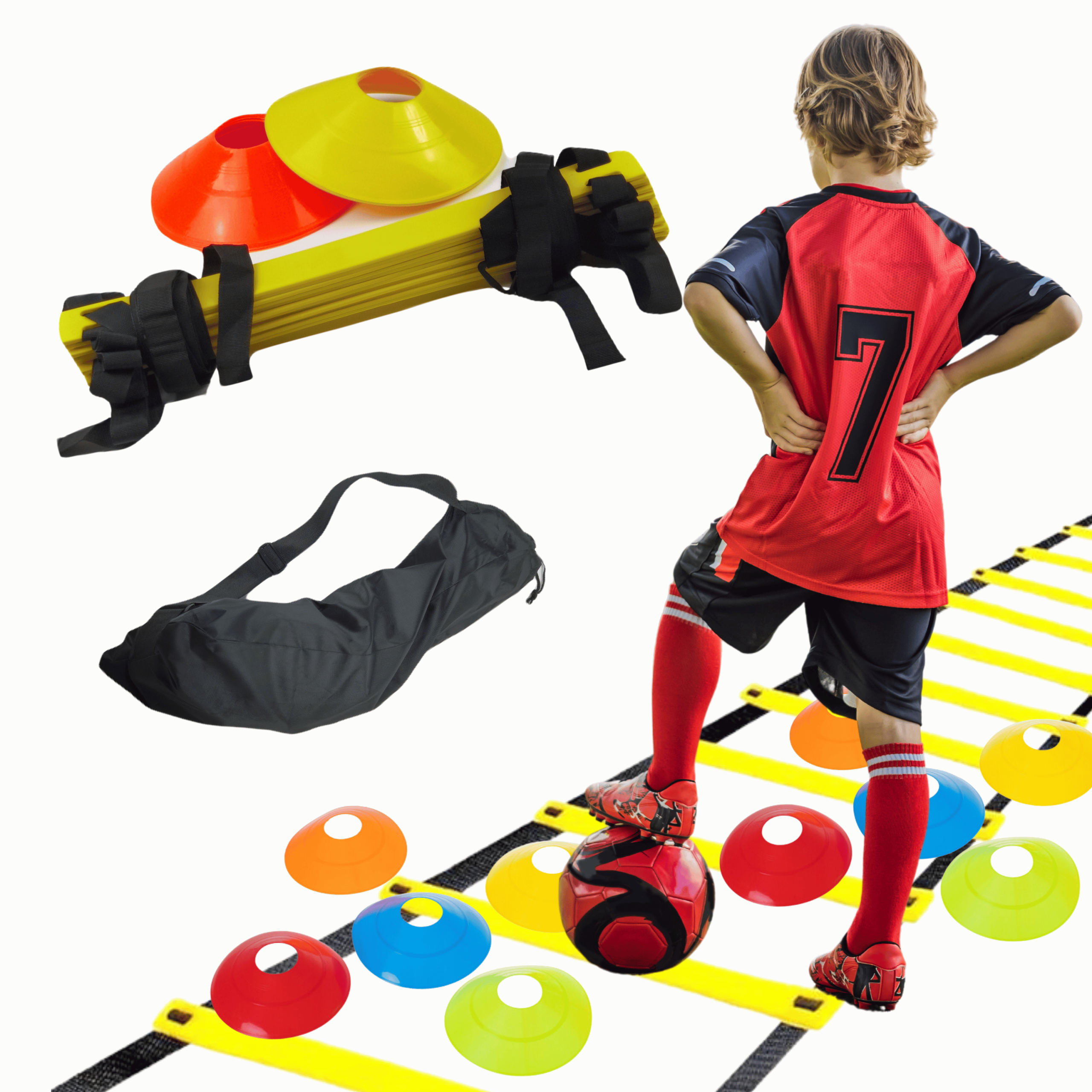 Zestaw treningowy 2w1 – drabinka + trener podań - obrazek 6