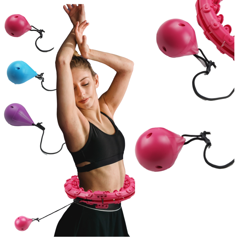 Kula z obciążeniem 300 g do Hula Hop SMART NettleTree PRO + sznurek - róż