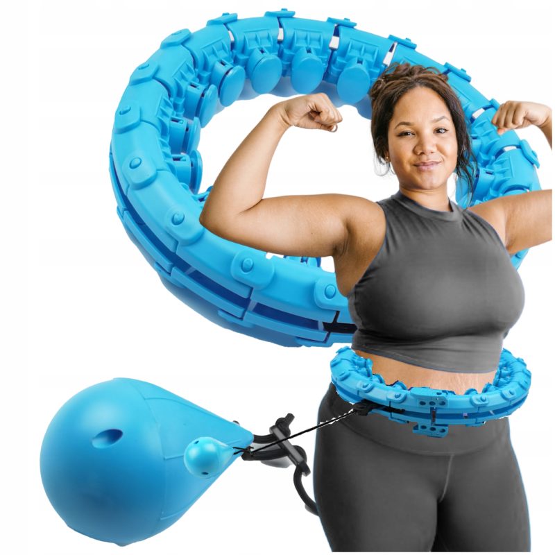 Hula Hop XXL 170 cm w talii z Wypustkami i Obciążeniem niebieskie