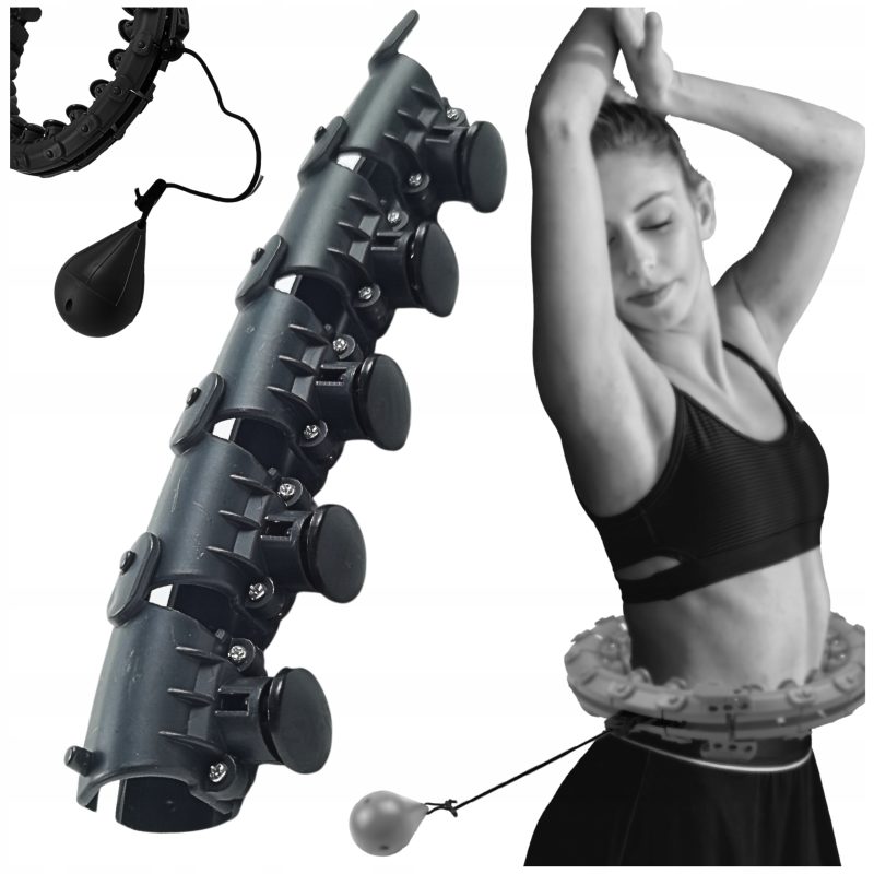 Segmenty 5 szt. do Hula Hop – powiększenie o 30 cm – kolor czarny