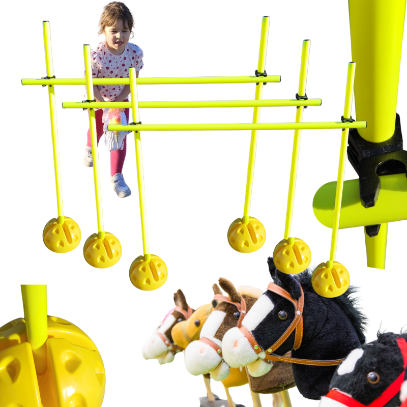 Zestaw 3x Przeszkoda Treningowa 30–100 cm | Tyczki + Poprzeczki + Podstawy | Trening Piłkarza, Agility, Koordynacja