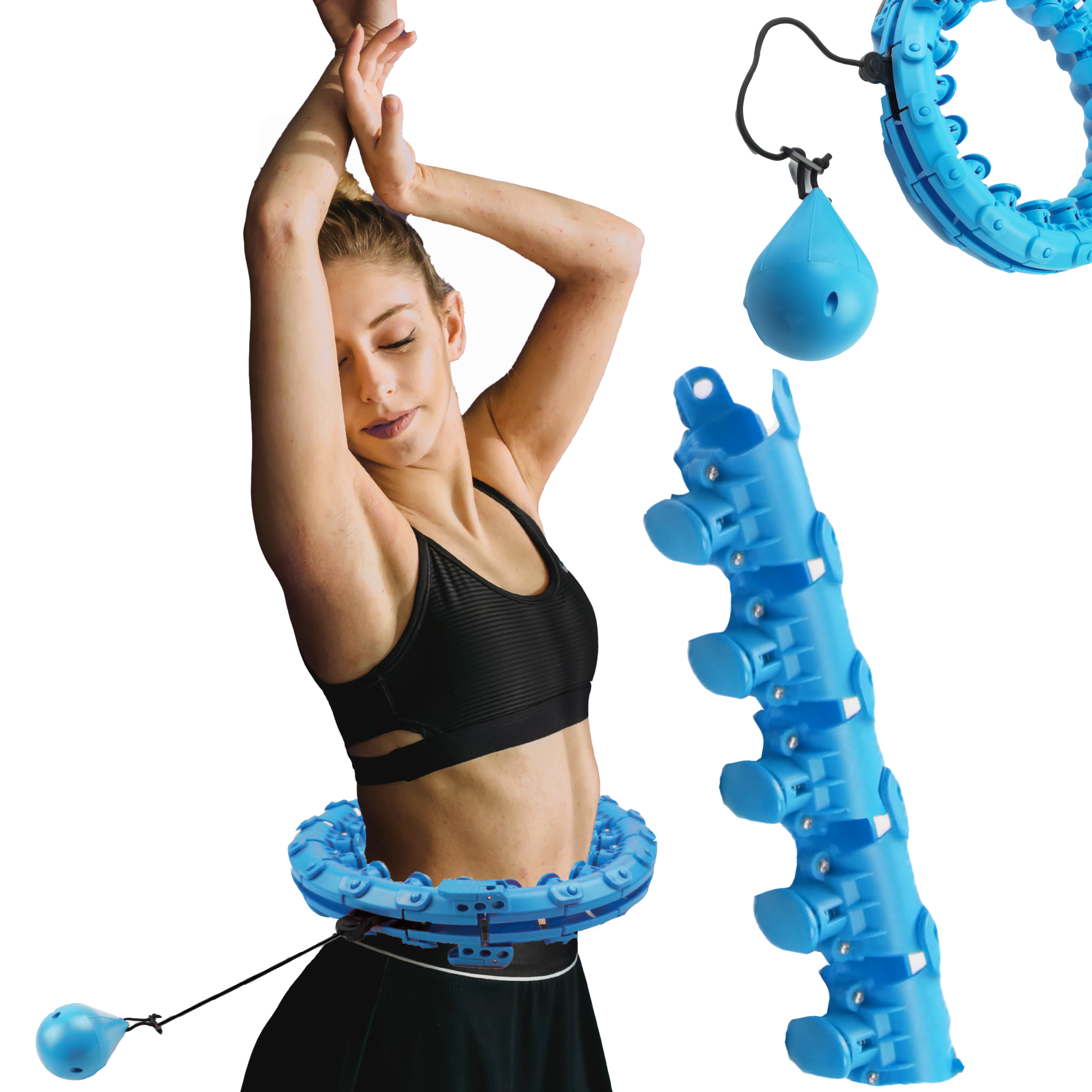 Segmenty 5 szt. do Hula Hop – powiększenie o 30 cm – kolor niebieski