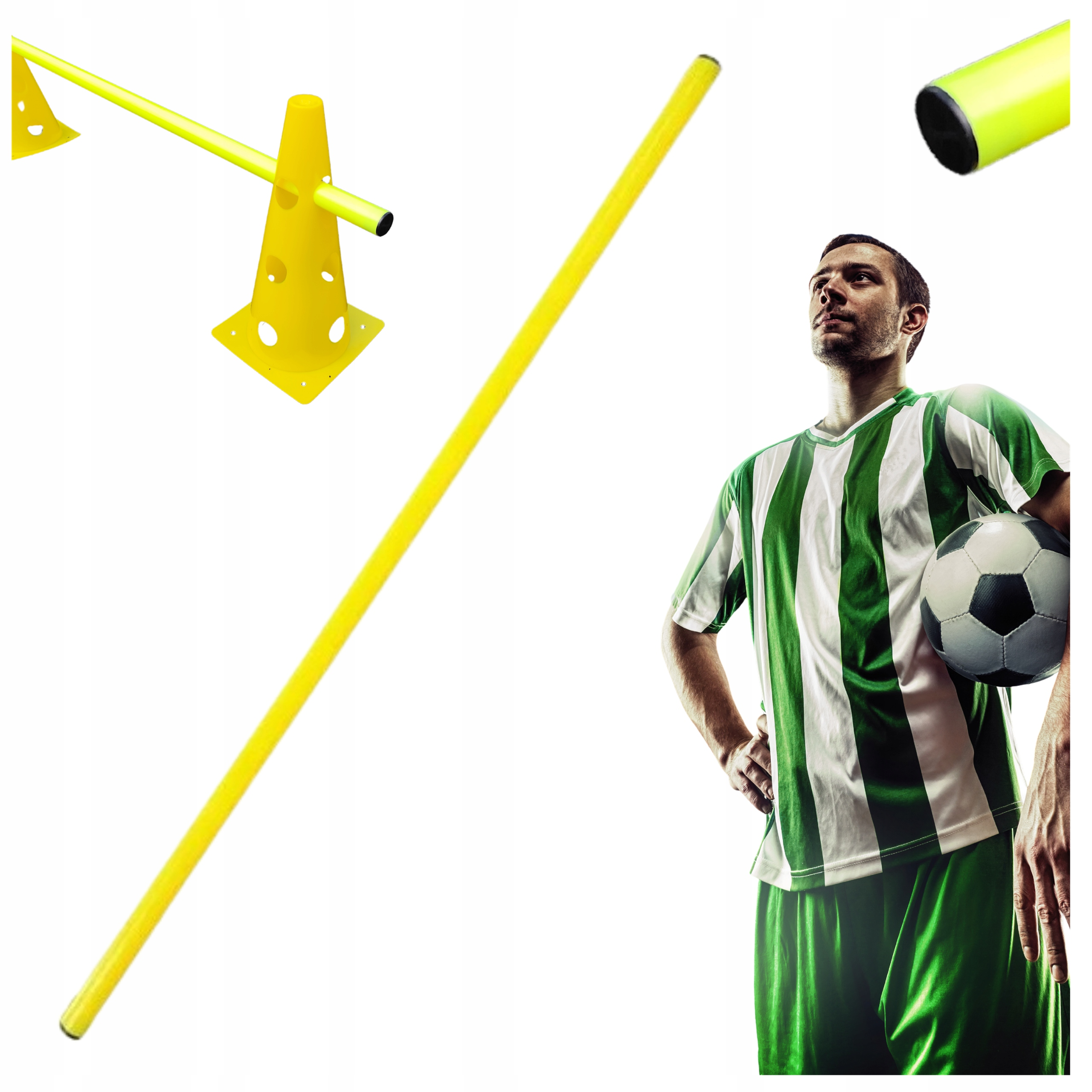 Tyczka Treningowa Gimnastyczna 100 cm Żółta – 1 sztuka | Trening Koordynacji i Fitness