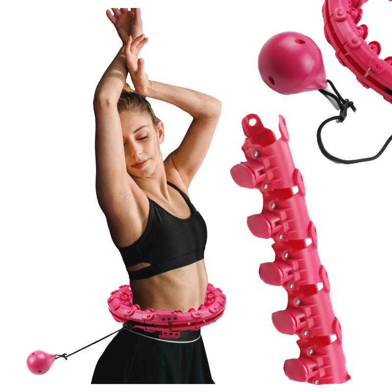 Segmenty 5 szt. do Hula Hop – powiększenie o 30 cm – kolor różowy
